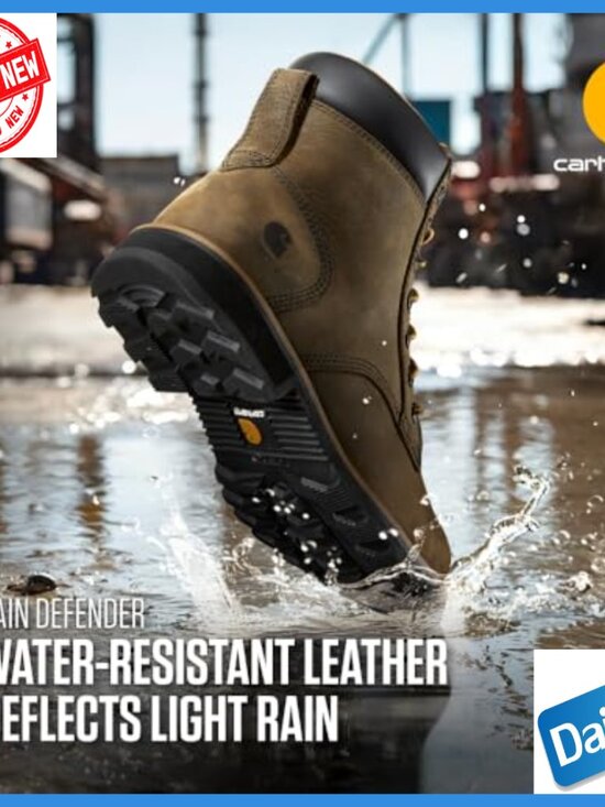 Men\'s Work Boots Water Resistant Slip Resistant Lace Up Ankle Boot